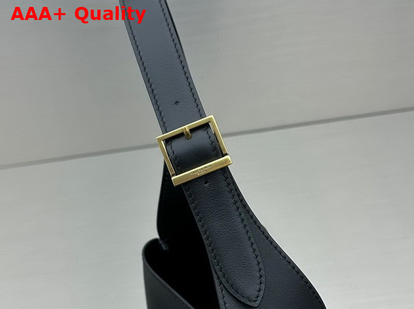 Saint Laurent Small Le 5 A 7 Supple in Grained Leather Black Replica