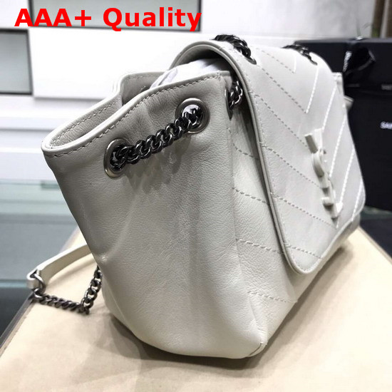 Saint Laurent Small Nolita Bag in White Vintage Leather Replica