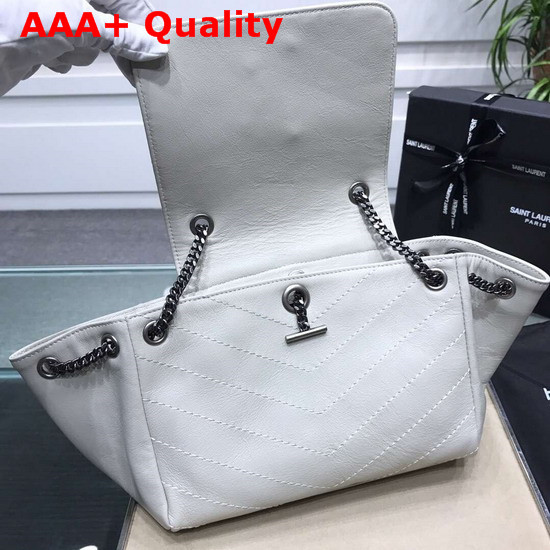 Saint Laurent Small Nolita Bag in White Vintage Leather Replica