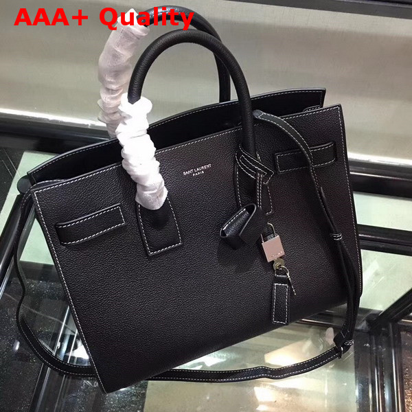 Saint Laurent Small Sac De Jour Souple Bag in Black Grained Leather Replica