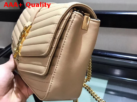 Saint Laurent Small Sulpice Chain Bag in Quilted Beige Leather Replica