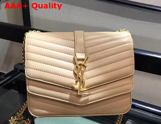 Saint Laurent Small Sulpice Chain Bag in Quilted Beige Leather Replica