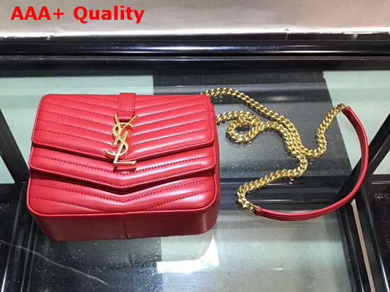 Saint Laurent Small Sulpice Chain Bag in Quilted Red Leather Replica