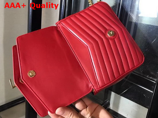 Saint Laurent Small Sulpice Chain Bag in Quilted Red Leather Replica