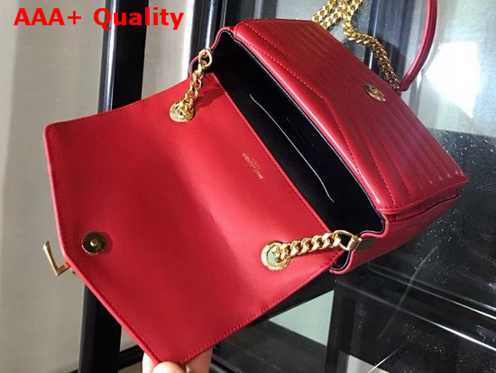 Saint Laurent Small Sulpice Chain Bag in Quilted Red Leather Replica