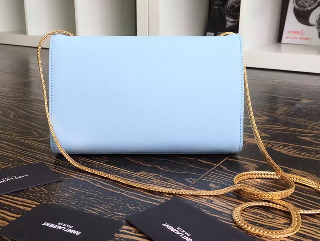 Saint Laurent Small Tassel Satchel Cloudy Blue for Sale