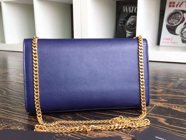 Saint Laurent Small Tassel Satchel Navy Blue Leather for Sale