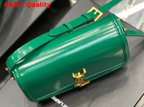 Saint Laurent Solferino Medium Satchel Green Box Saint Laurent Leather Replica