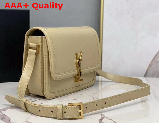 Saint Laurent Solferino Medium Satchel in Box Saint Laurent Leather Beige Replica