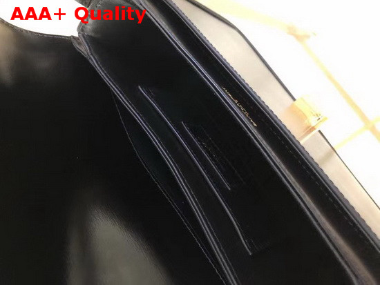 Saint Laurent Solferino Medium Satchel in Box Saint Laurent Leather Black Replica