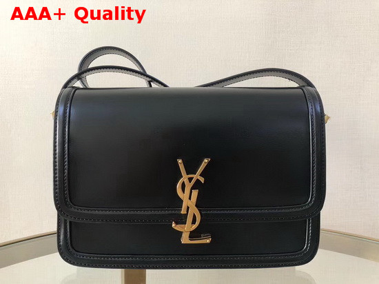 Saint Laurent Solferino Medium Satchel in Box Saint Laurent Leather Black Replica