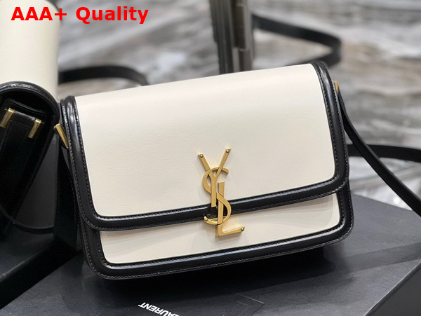 Saint Laurent Solferino Medium Satchel in Box Saint Laurent Leather Blanc Vintage Replica