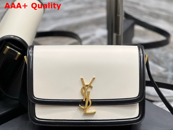 Saint Laurent Solferino Medium Satchel in Box Saint Laurent Leather Blanc Vintage Replica