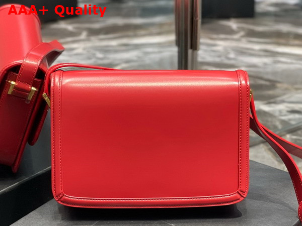 Saint Laurent Solferino Medium Satchel in Box Saint Laurent Leather Eros Red Replica