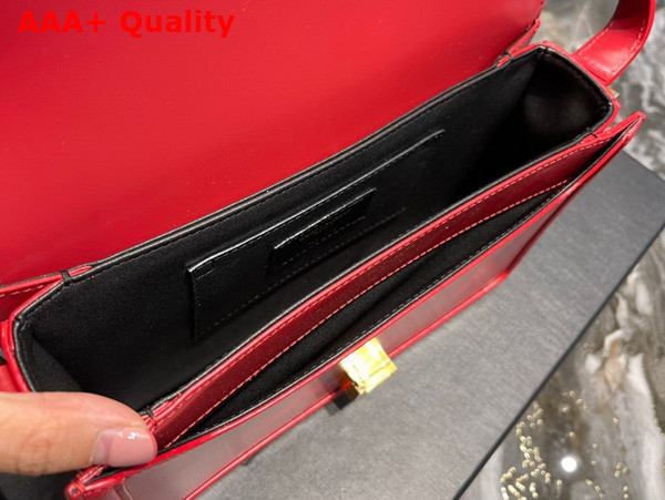 Saint Laurent Solferino Medium Satchel in Box Saint Laurent Leather Eros Red Replica