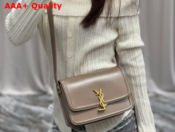 Saint Laurent Solferino Medium Satchel in Box Saint Laurent Leather Natural Tan Replica