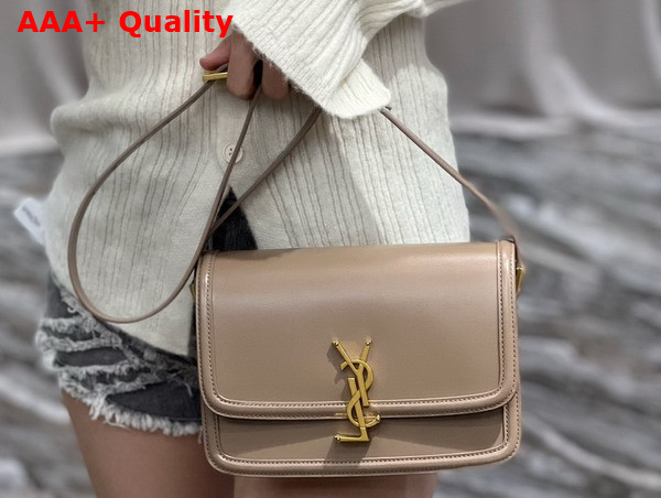 Saint Laurent Solferino Medium Satchel in Box Saint Laurent Leather Natural Tan Replica