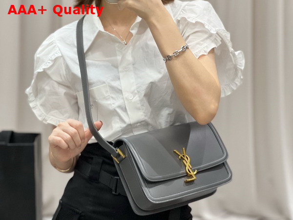 Saint Laurent Solferino Medium Satchel in Box Saint Laurent Leather Storm Replica