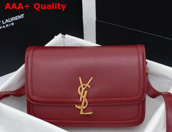 Saint Laurent Solferino Medium Satchel in Red Box Saint Laurent Leather Replica