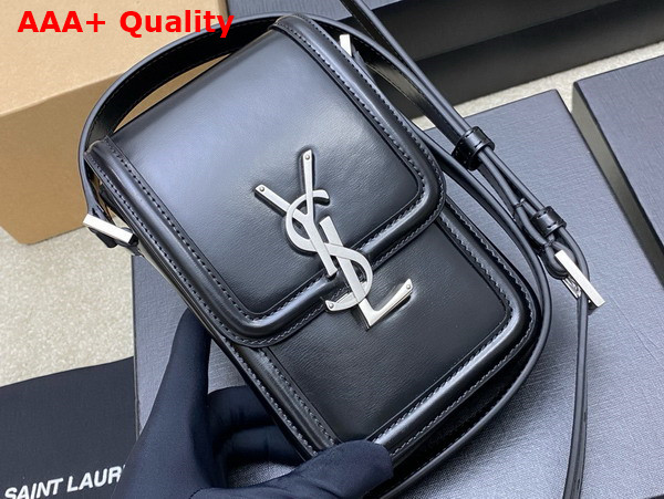 Saint Laurent Solferino Mini Bag in Smooth Leather Black Replica