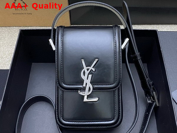 Saint Laurent Solferino Mini Bag in Smooth Leather Black Replica