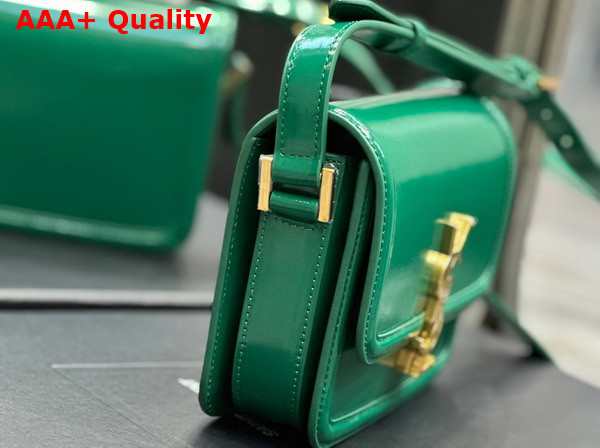 Saint Laurent Solferino Small Satchel Green Box Saint Laurent Leather Replica