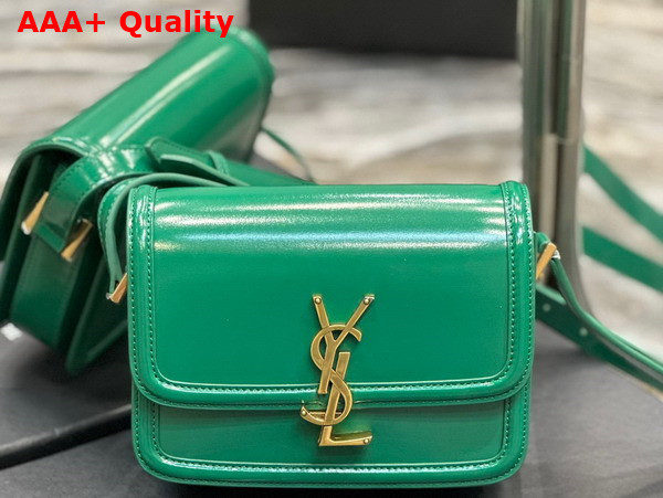 Saint Laurent Solferino Small Satchel Green Box Saint Laurent Leather Replica