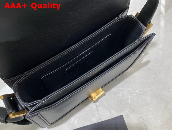 Saint Laurent Solferino Small Satchel in Black Box Saint Laurent Leather Replica