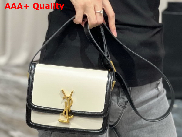 Saint Laurent Solferino Small Satchel in Box Saint Laurent Leather Blanc Vintage Replica