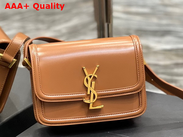 Saint Laurent Solferino Small Satchel in Dark Honey Box Saint Laurent Leather Replica