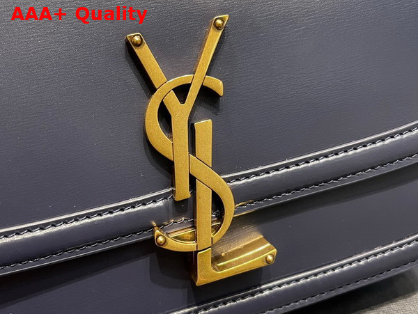 Saint Laurent Solferino Small Satchel in Dark Navy Box Saint Laurent Leather Replica