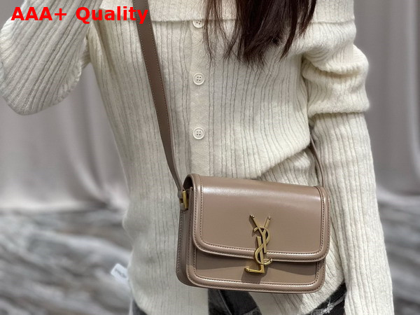 Saint Laurent Solferino Small Satchel in Dark Toffee Box Saint Laurent Leather Replica