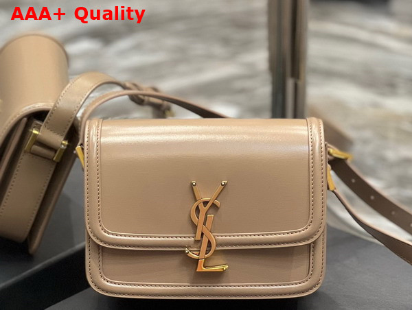 Saint Laurent Solferino Small Satchel in Dark Toffee Box Saint Laurent Leather Replica