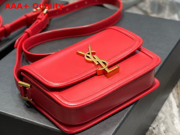 Saint Laurent Solferino Small Satchel in Eros Red Box Saint Laurent Leather Replica