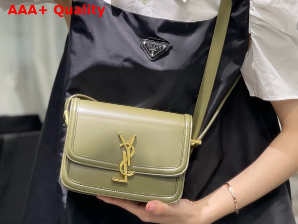 Saint Laurent Solferino Small Satchel in Green Box Saint Laurent Leather Replica