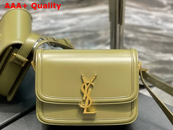 Saint Laurent Solferino Small Satchel in Green Box Saint Laurent Leather Replica