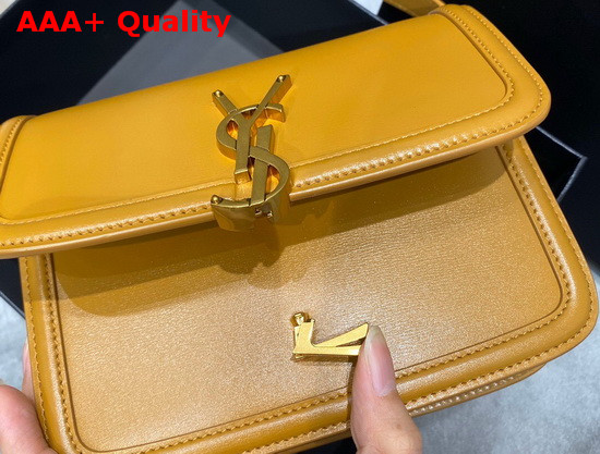 Saint Laurent Solferino Small Satchel in Mustard Box Saint Laurent Leather Replica