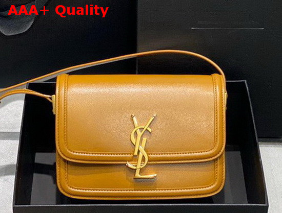 Saint Laurent Solferino Small Satchel in Mustard Box Saint Laurent Leather Replica