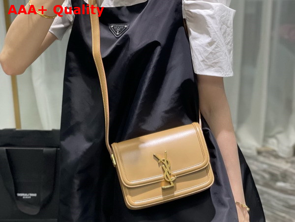 Saint Laurent Solferino Small Satchel in Natural Box Saint Laurent Leather Replica