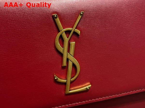 Saint Laurent Sunset Medium Top Handle in Smooth Leather Rouge Opyum Replica