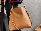 Saint Laurent Tag Hobo Bag in Camel Smooth Saddle Leather Replica