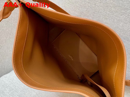 Saint Laurent Tag Hobo Bag in Camel Smooth Saddle Leather Replica