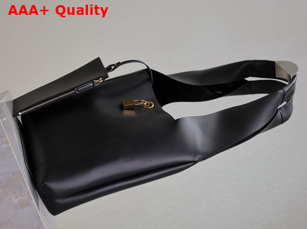 Saint Laurent Tanger Supple Hobo Bag in Black Leather Replica