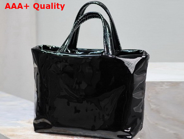 Saint Laurent Tote in Black Patent Canvas Replica