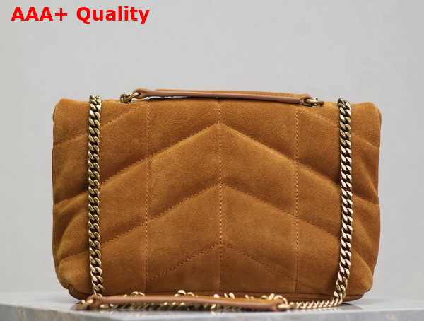 Saint Laurent Toy Puffer Bag in Camel Suede Leather Replica