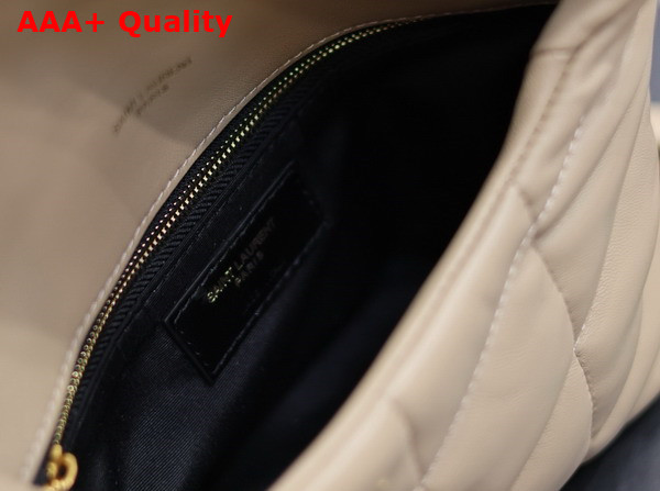 Saint Laurent Toy Puffer in Dark Beige Lambskin Replica