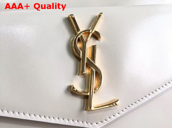 Saint Laurent Uptown Mediun Tote in Blanc Vintage Shiny Smooth Leather Replica