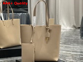 Saint Laurent Vertical Shopping Tote Bag in Dark Beige Saint Laurent Leather Replica