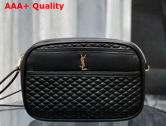 Saint Laurent Victoire Camera Bag in Quilted Lambskin Black Replica