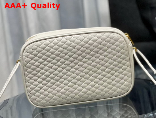 Saint Laurent Victoire Camera Bag in Quilted Lambskin Blanc Vintage Replica